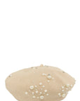 Pearl Charm Solid Wool Beret