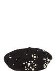 Pearl Charm Solid Wool Beret