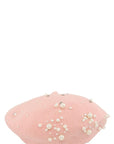 Pearl Charm Solid Wool Beret