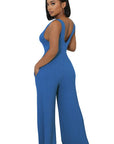 Women's 2 Piece Jumpsuit Set in Grey or Blue by Claude