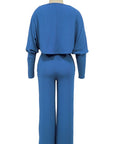 Women's 2 Piece Jumpsuit Set in Grey or Blue by Claude