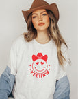 Yeehaw Smiley Heart Valentine Graphic Tee