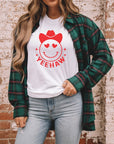 Yeehaw Smiley Heart Valentine Graphic Tee