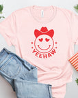 Yeehaw Smiley Heart Valentine Graphic Tee