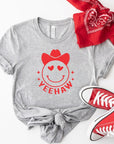 Yeehaw Smiley Heart Valentine Graphic Tee