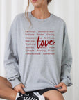 Love Words Graphic CrewNeck Sweatshirt