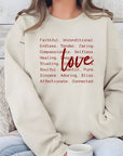 Love Words Graphic CrewNeck Sweatshirt