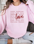 PLUS Love Words Graphic Crewneck Sweatshirt