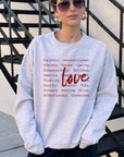 PLUS Love Words Graphic Crewneck Sweatshirt