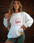 PLUS Love Words Graphic Crewneck Sweatshirt