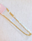 Golden Bit Linked Longer Chain Necklace