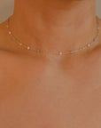 Pastel Water Drop Chain Necklace