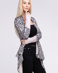 Leopard Print Open Front Cardigan