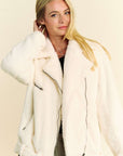 Davi & Dani Faux Fur Zip Up Jacket