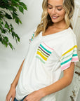 e Luna PLUS Multi Stripe Boxy Top