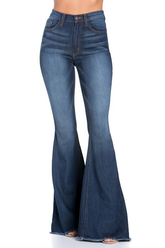 GJG Denim Logan Bell Bottom Jean in Dark - Inseam 32&quot;
