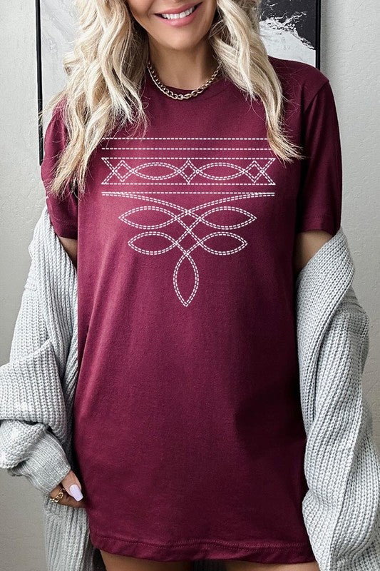 Western Boot Stitch Graphic Tee