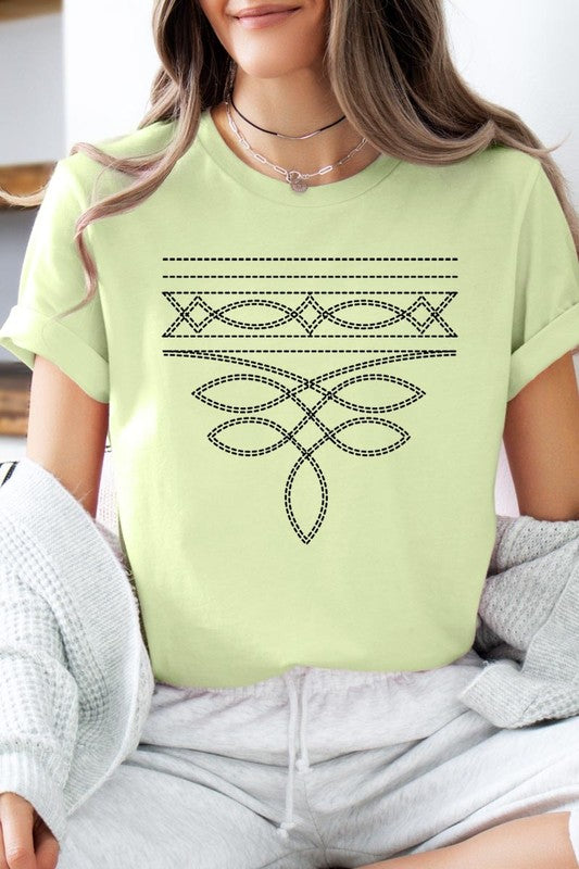 Western Boot Stitch Graphic Plus Tee