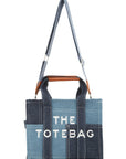 The Medium Denim Crossbody Tote Bag