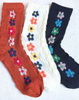 Side Garden Flower Socks Set Of 3