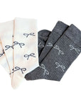 Bow Minimalist Socks Set Of 2