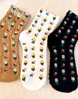 Adorable Mini Flower Socks Set Of 3