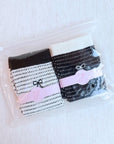 A Bow Over Stripes Socks Set Of 2