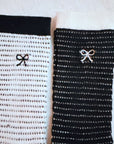 A Bow Over Stripes Socks Set Of 2