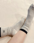 A Bow Over Stripes Socks Set Of 2