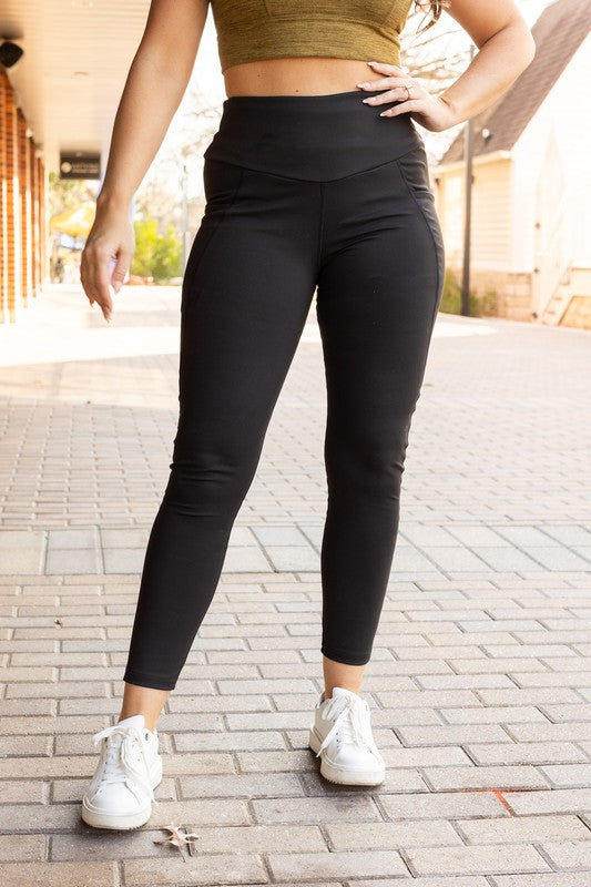 Julia Rose - Tummy Control Full Length Leggings with Pockets