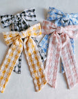 Daisy Picnic Gingham Bow Hair Clip