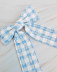 Daisy Picnic Gingham Bow Hair Clip