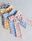 Daisy Picnic Gingham Bow Hair Clip