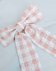 Daisy Picnic Gingham Bow Hair Clip