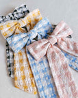 Daisy Picnic Gingham Bow Hair Clip