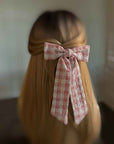 Daisy Picnic Gingham Bow Hair Clip