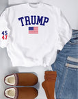 Trump USA Flag 45 47 Cozy Graphic Sweatshirt