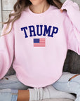 Trump USA Flag 45 47 Cozy Graphic Sweatshirt