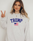 Trump USA Flag 45 47 Cozy Graphic Sweatshirt