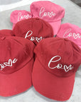 Love Distressed Embroidered Hat