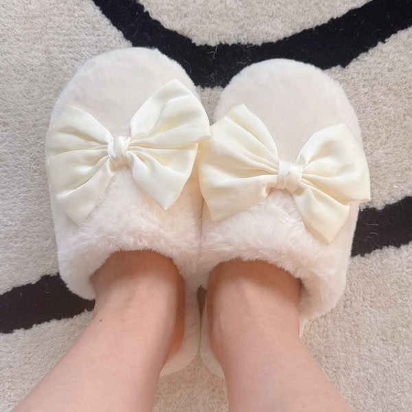 Satin Shine Fur Cozy Lounge Slippers