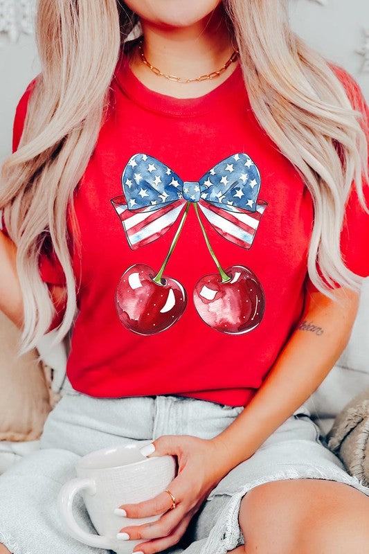 Bow America Cherry Graphic Tee