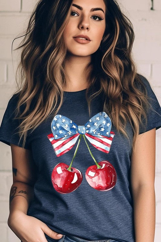 Bow America Cherry Graphic Tee