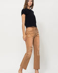 VERVET by Flying Monkey High-RIse Straight Crop Jeans