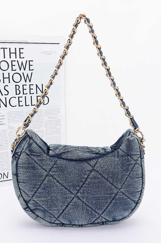 Quilted Denim Fashion Shoulder Bag