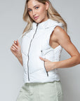 Snobbish Zip Up Quilted Hooded Vest