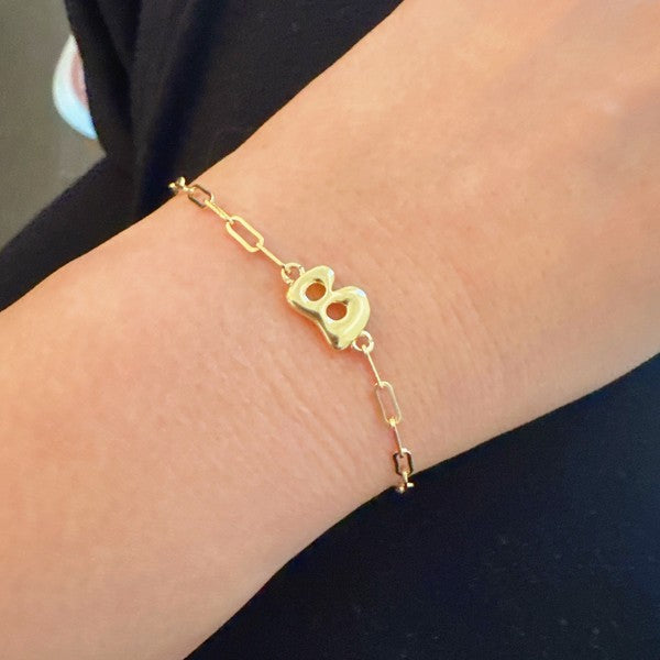 Mini Balloon Initial Bracelet