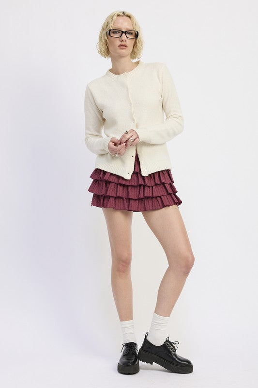 Emory Park Tiered Ruffle Mini Skirt