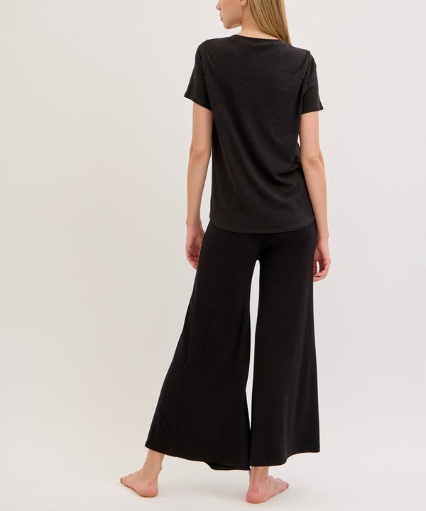 Fabina Bamboo Classic Palazzo Pant Ankle Length