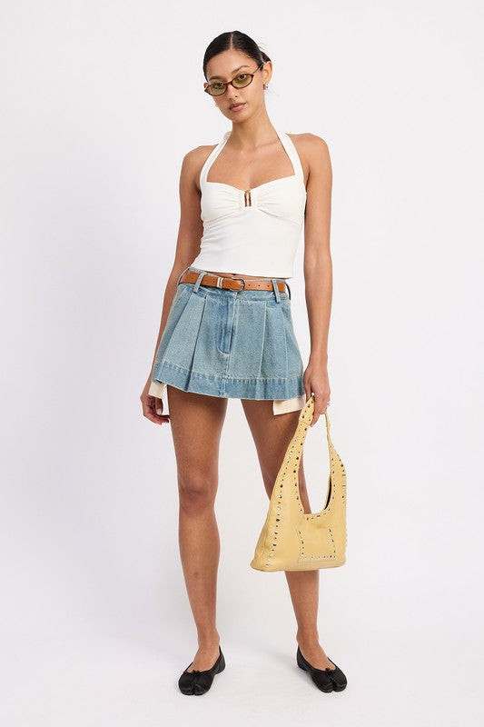 Emory Park | Halter Tie Back Knit Top